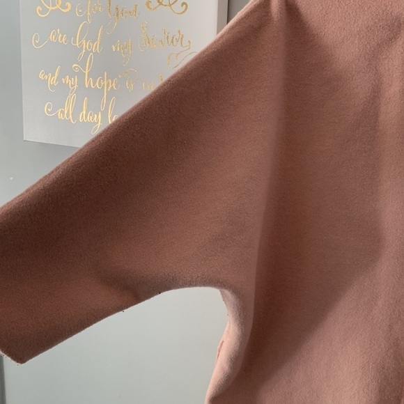 poncho with sleeves pink size small oversized pockets wool blend lagenlook gap‎ - Picture 6 of 10